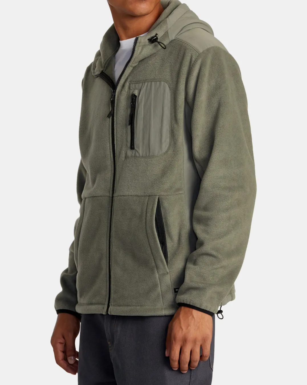 BLOCK FLEECE ZIP