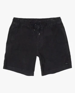 ESCAPE 17" ELASTIC WAIST CORDUROY SHORTS