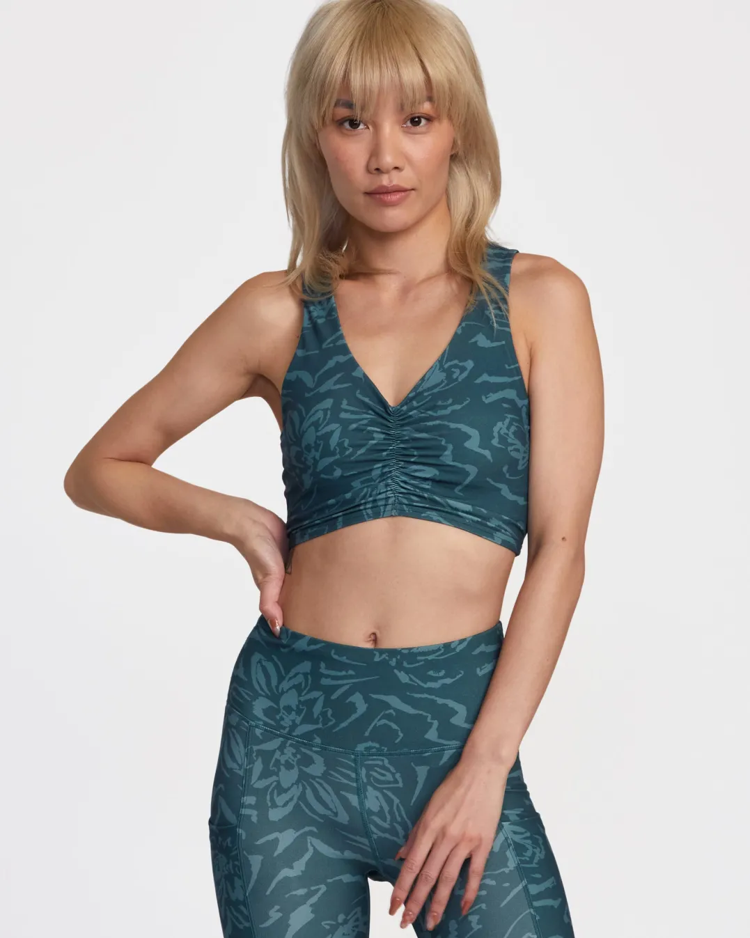 GATHERED FRONT FITTED CROP TOP
