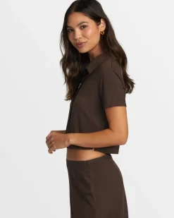 JENNI BUTTONED SHORT-SLEEVE SHIRT