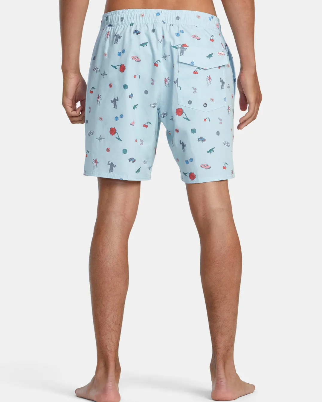 LUKE P ELASTIC WAIST BOARDSHORTS 17''