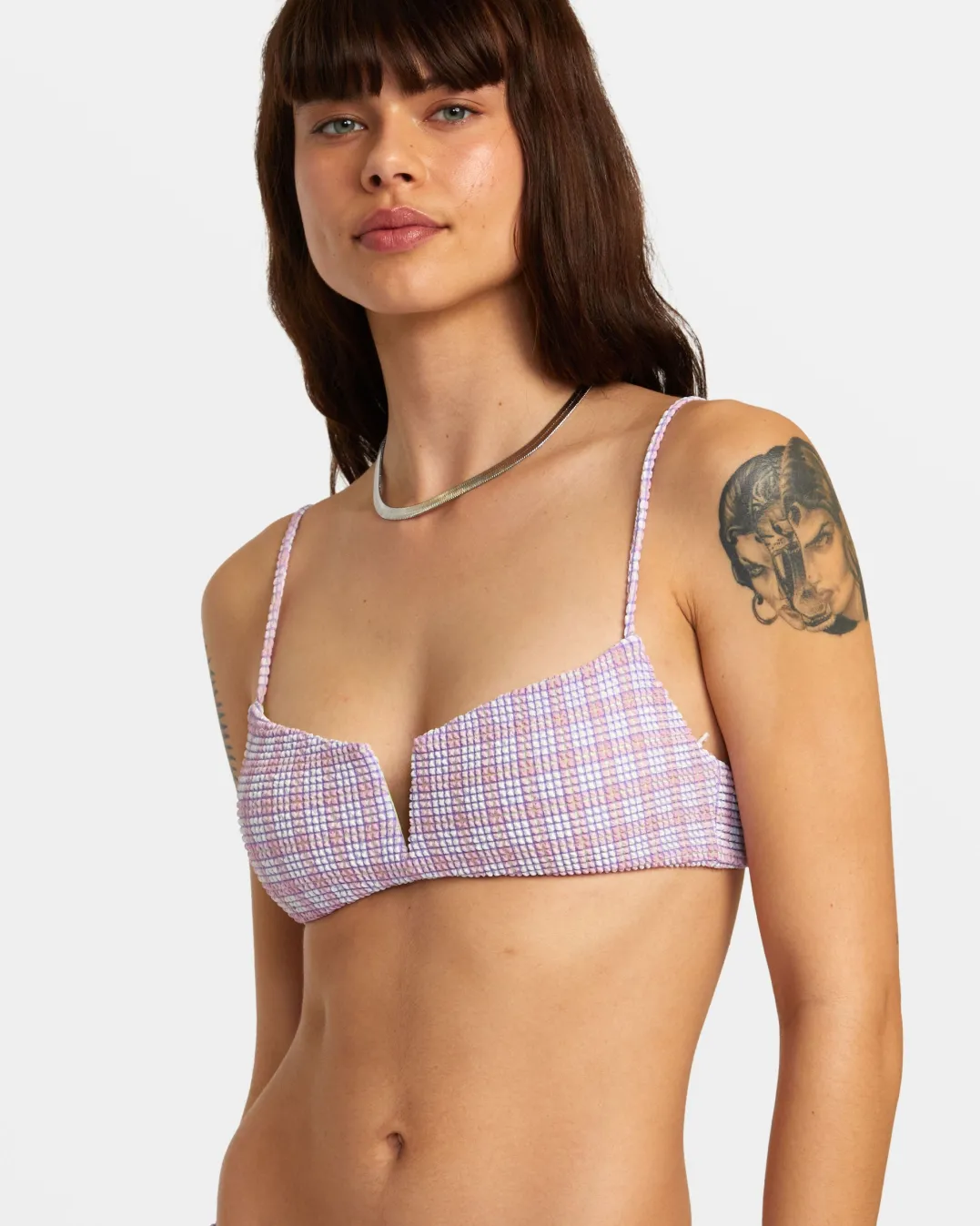 PREPPED V-WIRE BRALETTE BIKINI TOP