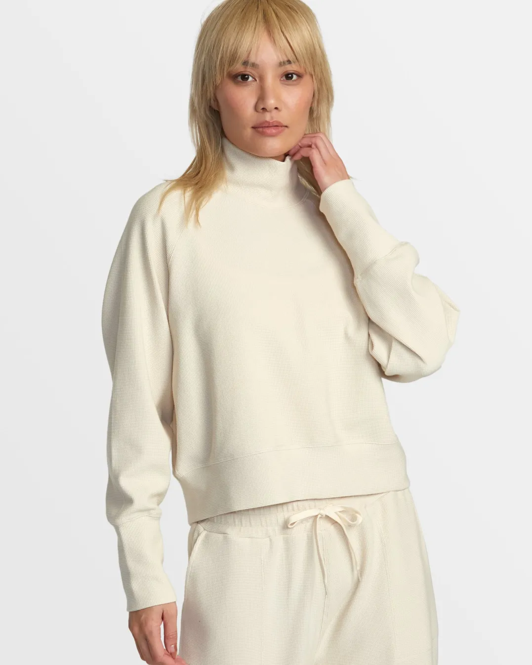 SOFIE WAFFLE MOCK NECK