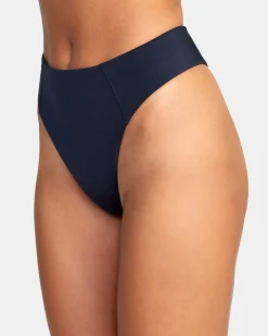 SOLID HIGH RISE CHEEKY BIKINI BOTTOMS