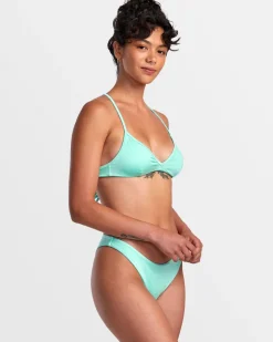SOLID SHIMMER CROSSBACK TRIANGLE BIKINI TOP