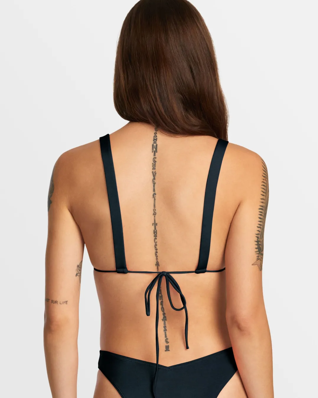SOLID WIDE CROSSBACK TRIANGLE BIKINI TOP