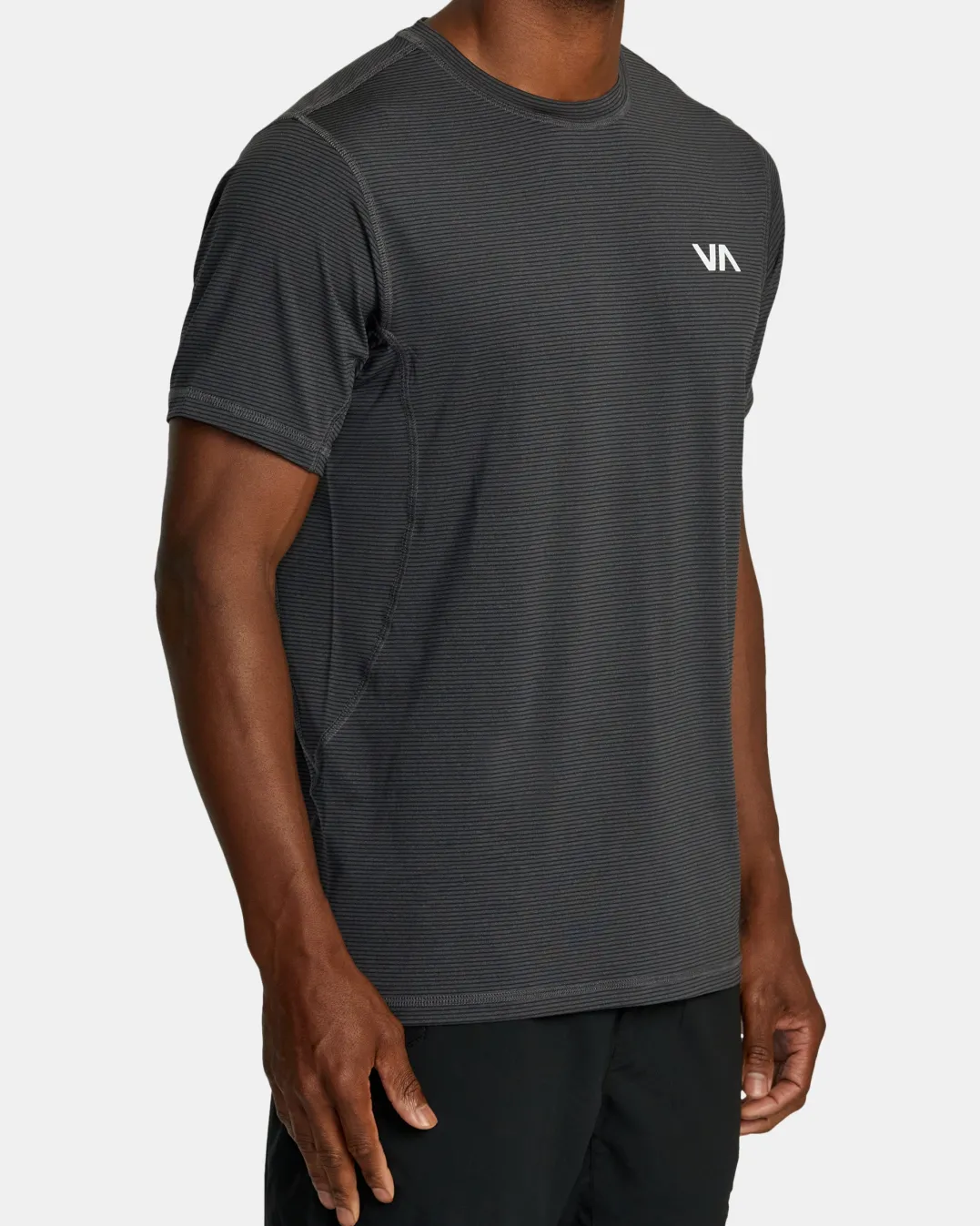 SPORT VENT STRIPE TECHNICAL SHORT SLEEVE TOP