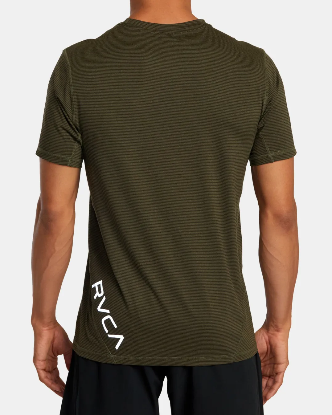 SPORT VENT STRIPE TECHNICAL SHORT SLEEVE TOP
